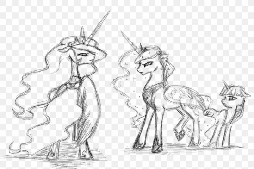 My Little Pony Drawing Sketch, PNG, 900x599px, Pony, Animal Figure, Artwork, Black And White, Craig Mccracken Download Free