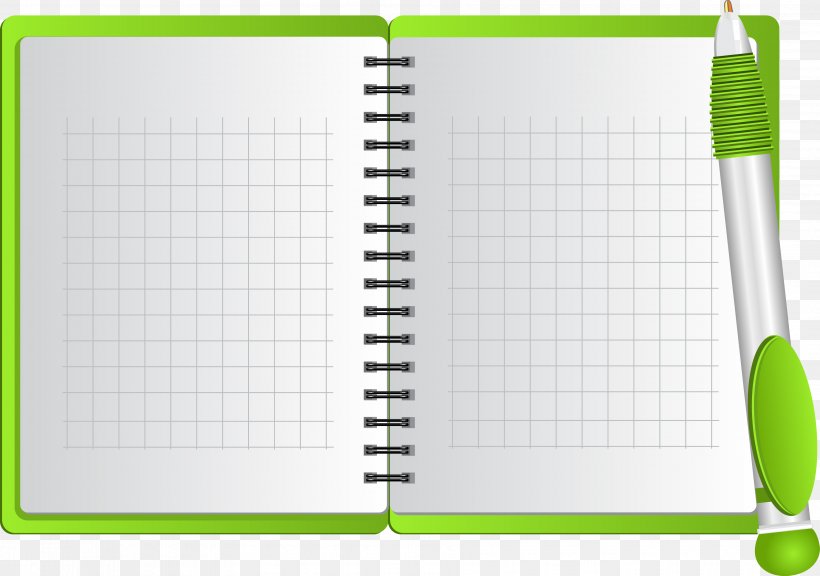 Notebook Royalty-free Clip Art, PNG, 3570x2512px, Notebook, Grass, Green, Material, Pen Download Free