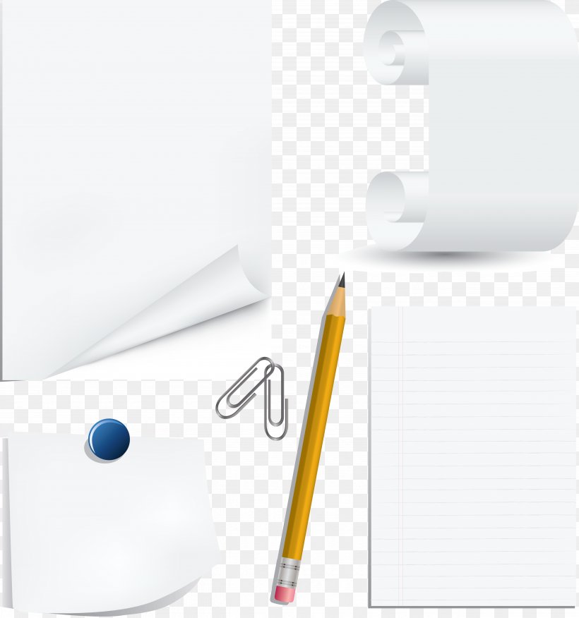 Paper Clip Pencil, PNG, 5155x5513px, Paper, Brand, Material, Paper Clip, Pencil Download Free