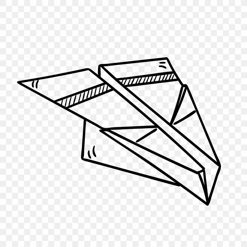 Paper Plane Airplane Drawing Toy, PNG, 2048x2048px, Paper, Airplane, Area, Black, Black And White Download Free