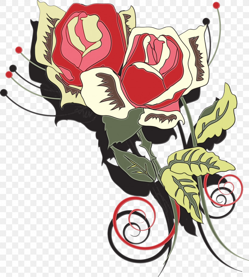 Rose, PNG, 1576x1757px, Watercolor, Flower, Paint, Petal, Rose Download Free