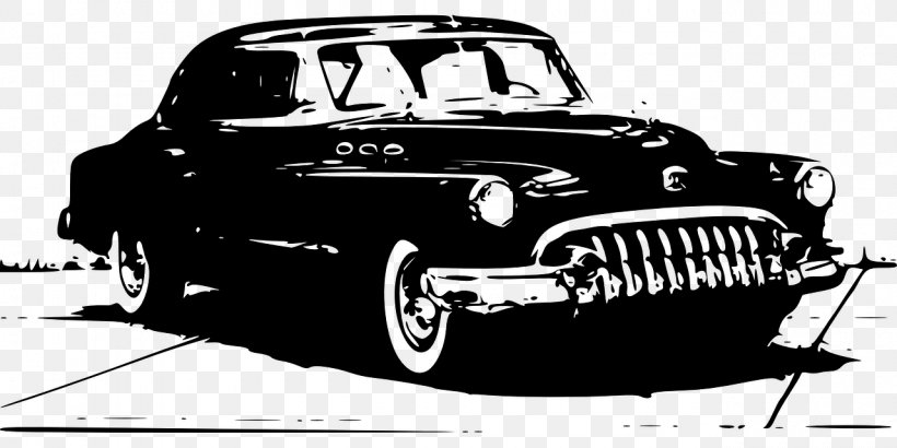 Vintage Car Classic Car Clip Art, PNG, 1280x640px, Car, Antique Car, Automotive Design, Black And White, Borders And Frames Download Free