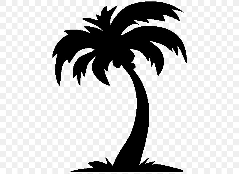 Arecaceae Silhouette Tree, PNG, 600x600px, Arecaceae, Arecales, Artwork, Black And White, Branch Download Free