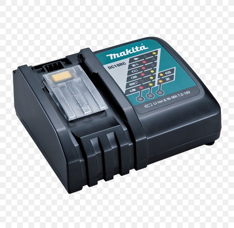 Battery Charger Lithium-ion Battery Makita Electric Battery Nickel–metal Hydride Battery, PNG, 800x800px, Battery Charger, Ampere Hour, Automotive Battery, Computer Component, Cordless Download Free