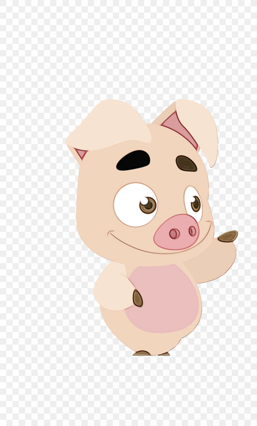 Cartoon Snout Pink M, PNG, 868x1440px, Watercolor, Cartoon, Paint, Pink M, Snout Download Free