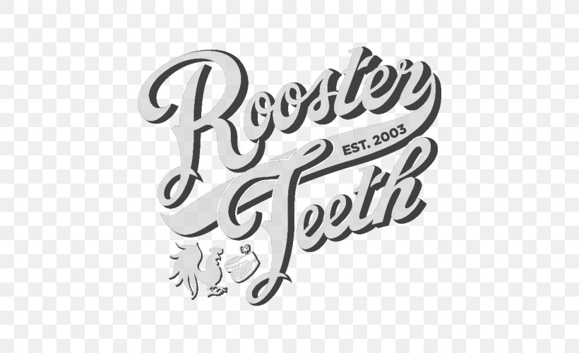 Rooster Teeth Logo Achievement Hunter The Know, PNG, 500x500px, Rooster Teeth, Achievement, Achievement Hunter, Black And White, Brand Download Free