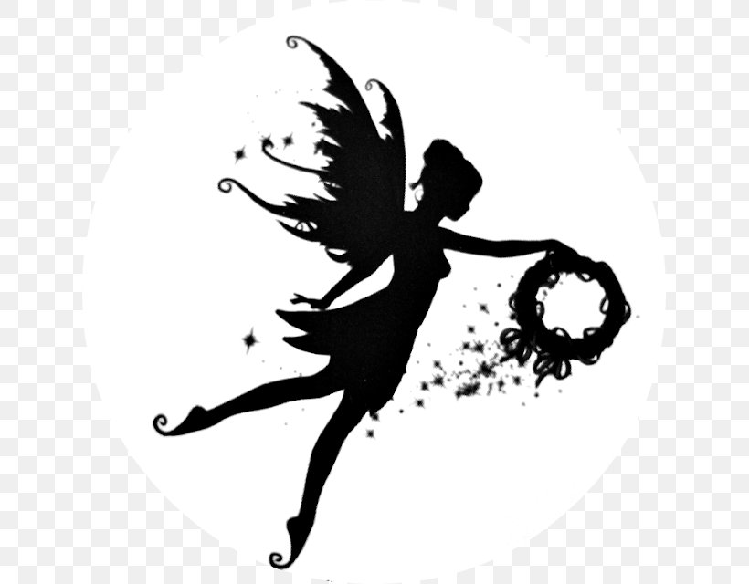 Silhouette Fairy Stencil Shadow, PNG, 639x640px, Silhouette, Angel, Art, Ballet Dancer, Black And White Download Free