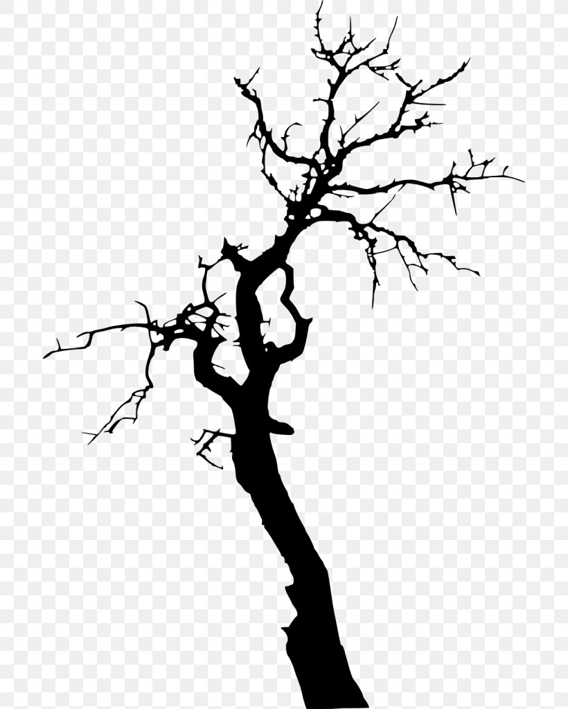 Twig Silhouette Tree, PNG, 696x1024px, Twig, Black And White, Branch, Death, Flower Download Free
