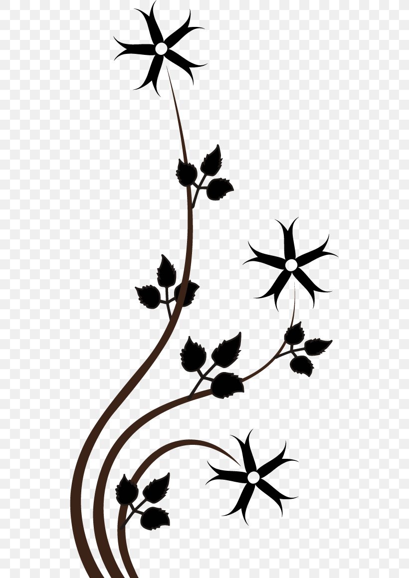 Black And White Line Art Clip Art, PNG, 539x1159px, Black And White, Artwork, Branch, Copyright, Flora Download Free