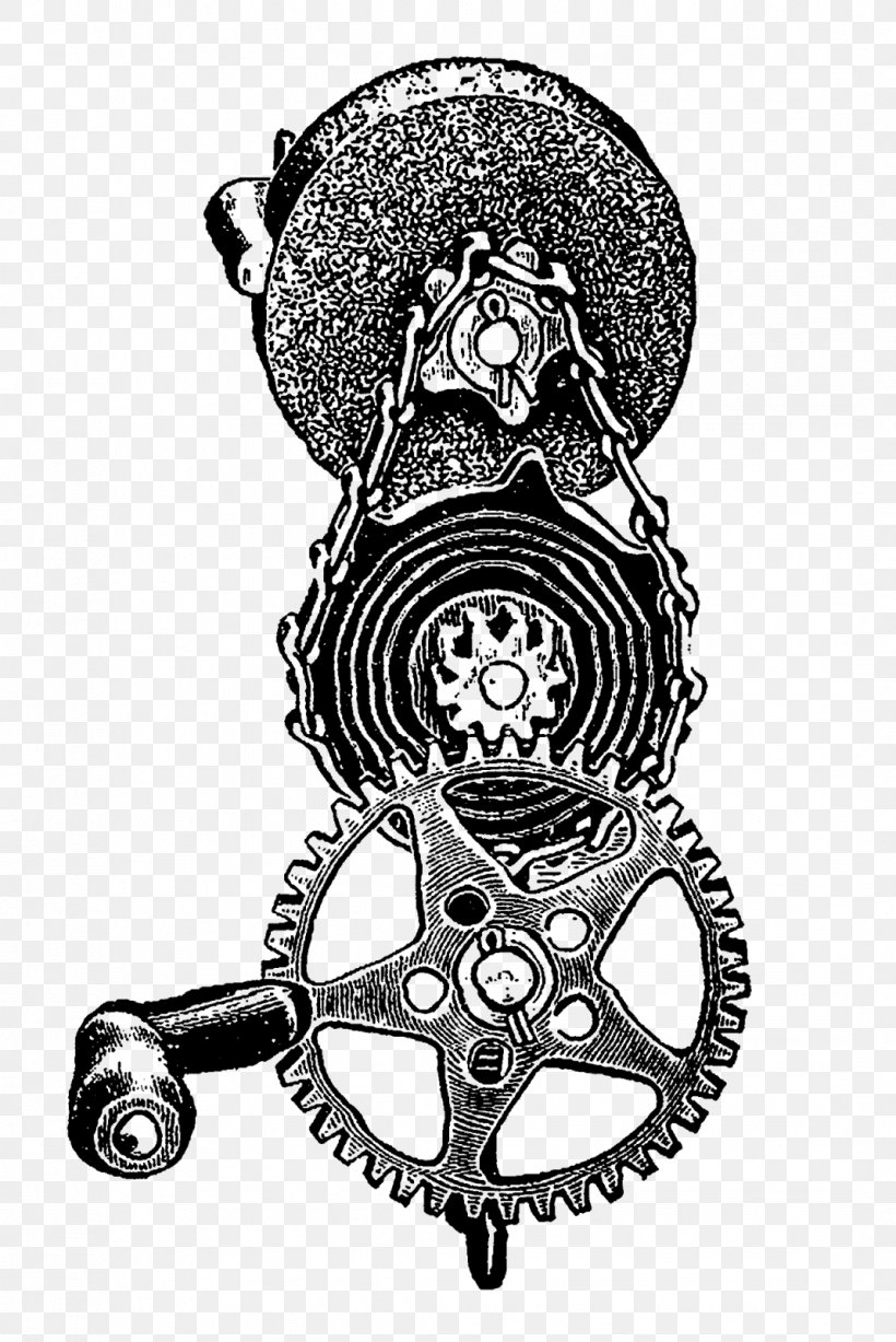 Gear Drawing Clip Art, PNG, 1069x1600px, Gear, Art, Black And White, Bone, Digital Image Download Free