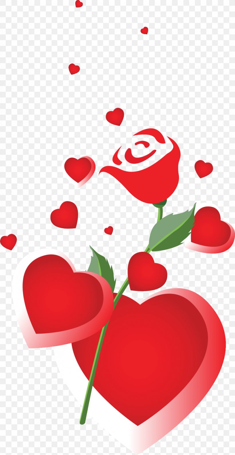 Heart Valentine's Day Red Clip Art, PNG, 930x1800px, Heart, Flower, Flowering Plant, Fruit, Love Download Free