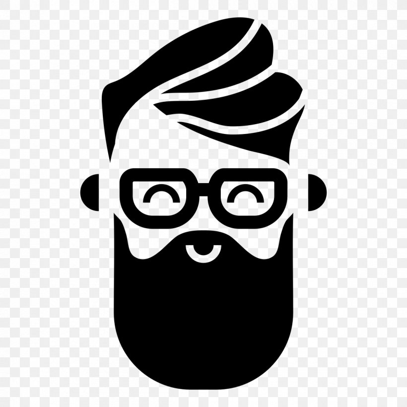 Hipster Avatar Clip Art, PNG, 1200x1200px, Hipster, Avatar, Beard, Black, Black And White Download Free