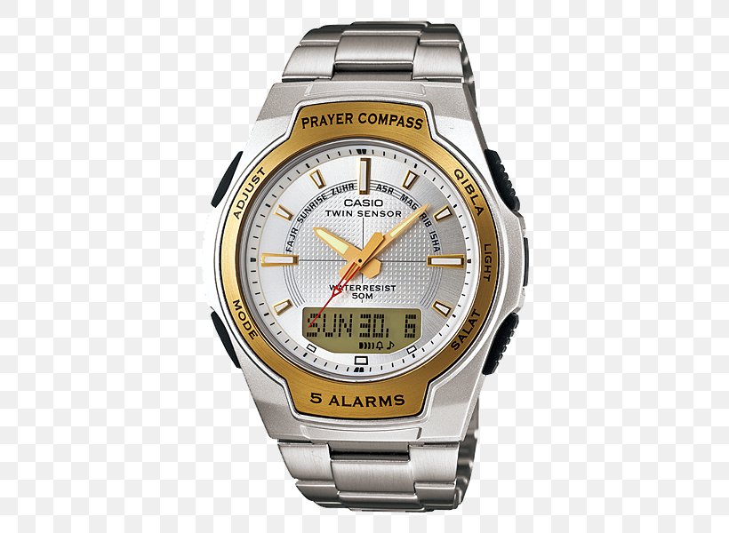 Qibla Compass Watch Casio Prayer, PNG, 500x600px, Qibla Compass, Brand, Casio, Clock, Compass Download Free
