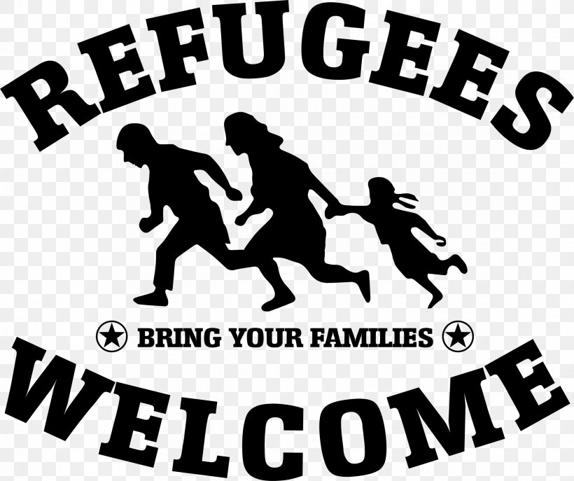 Refugee Family Clip Art, PNG, 2338x1960px, Refugee, Area, Badge, Black, Black And White Download Free