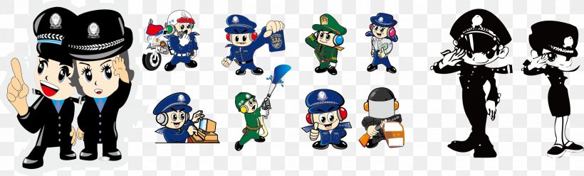 Police Officer Cartoon Public Security Bureau, PNG, 2452x743px, Watercolor, Cartoon, Flower, Frame, Heart Download Free