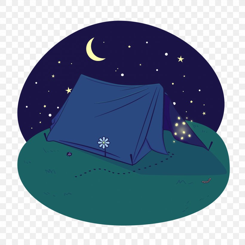 Camping Tent Illustration, PNG, 1500x1500px, Camping, Blue, Illustration, Night, Outdoor Recreation Download Free