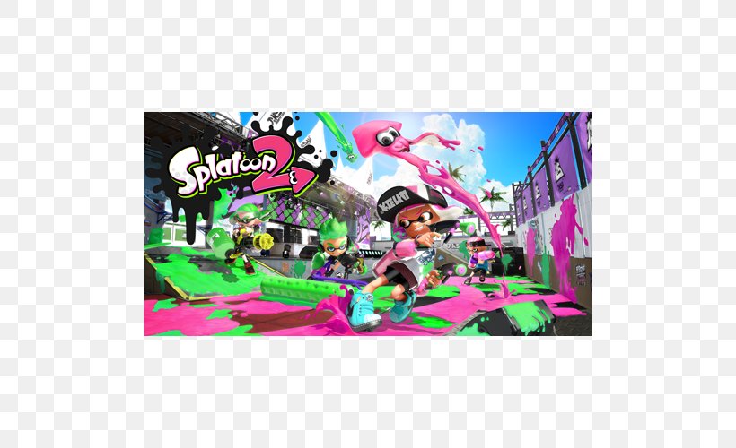 Splatoon 2 Wii U Nintendo Switch Pro Controller, PNG, 500x500px, Splatoon 2, Amiibo, Electronic Entertainment Expo 2018, Hey Pikmin, Nintendo Download Free