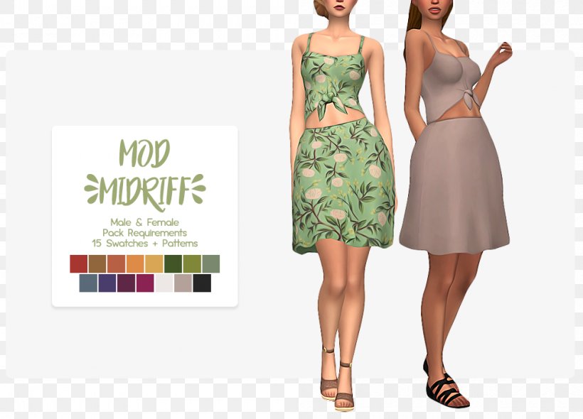 The Sims 4: Get Together Dress Clothing, PNG, 1000x720px, Watercolor, Cartoon, Flower, Frame, Heart Download Free