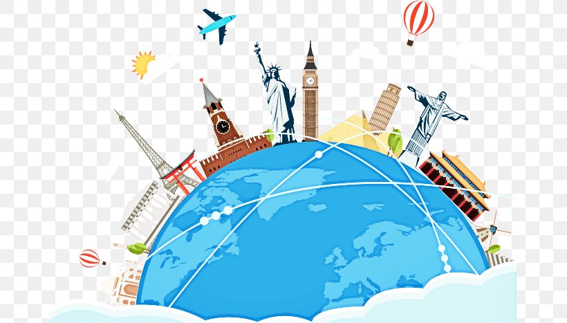World Graphic Design Globe Travel Clip Art, PNG, 677x467px, World, Air Travel, City, Globe, Tourism Download Free