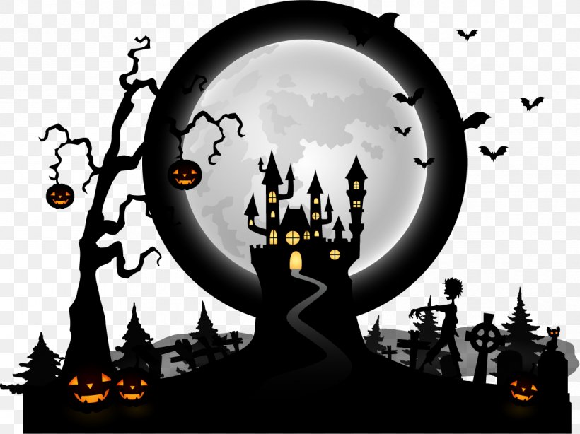 Halloween Euclidean Vector, PNG, 1191x892px, Halloween, Black And White, Brand, Designer, Illustration Download Free