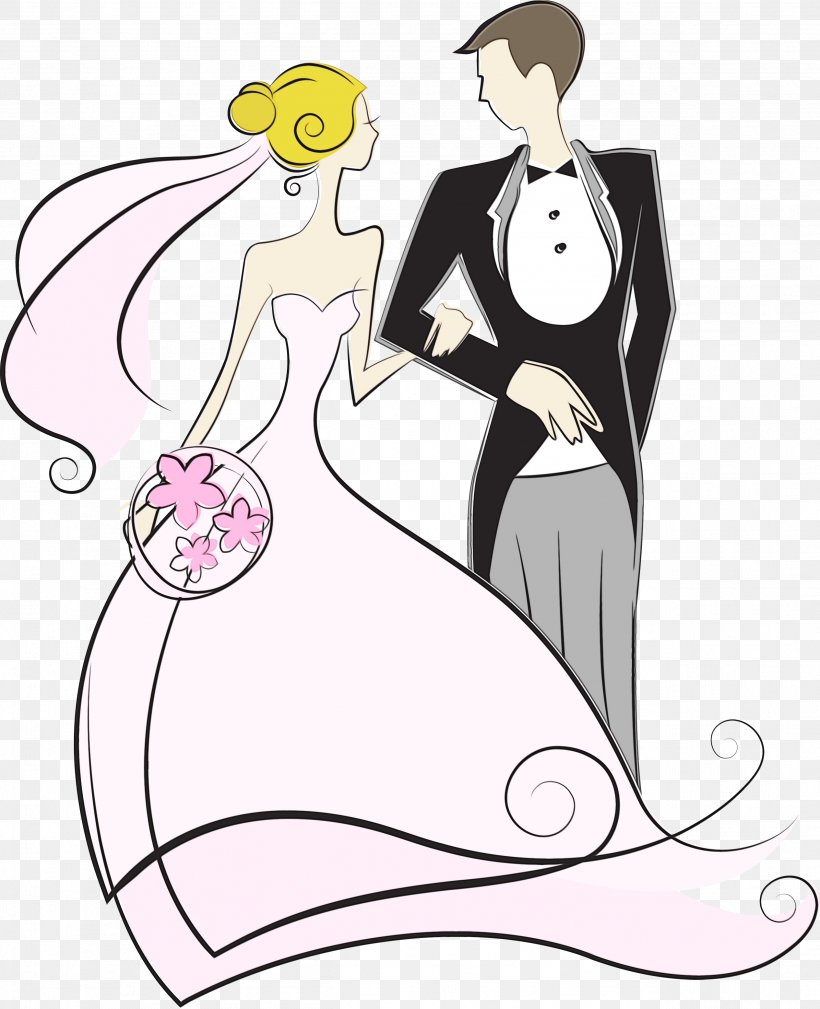 Bride And Groom Cartoon, PNG, 2529x3113px, Wedding Invitation, Bride,  Bridegroom, Cartoon, Drawing Download Free