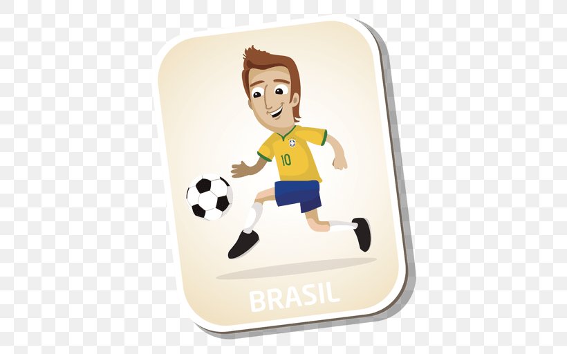 Football Player 2014 FIFA World Cup Cartoon, PNG, 512x512px, 2014 Fifa World Cup, Football Player, Ball, Brazil, Cartoon Download Free