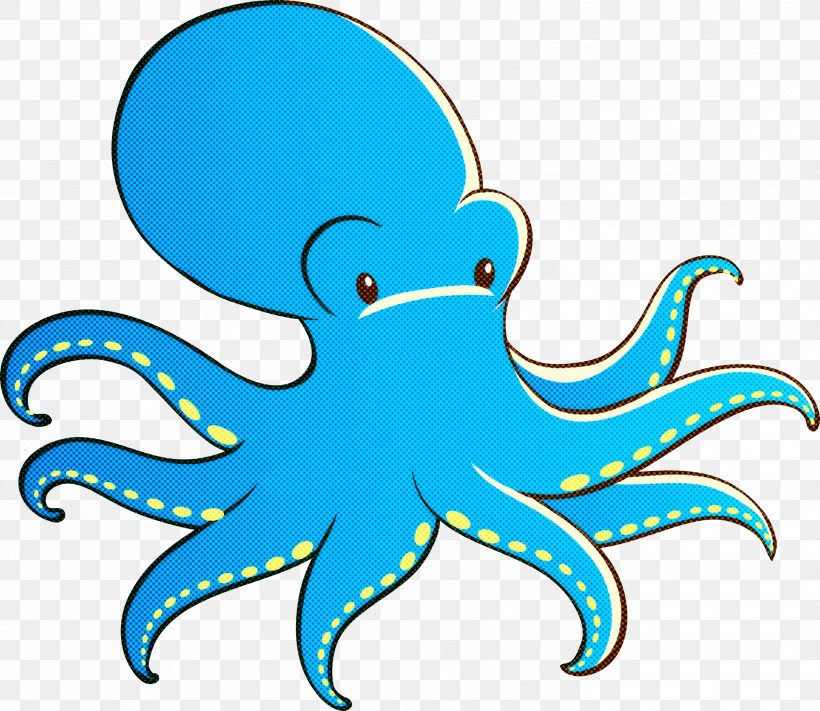 Octopus Giant Pacific Octopus Aqua Octopus Turquoise, PNG, 2999x2601px, Watercolor Octopus, Animal Figure, Aqua, Giant Pacific Octopus, Octopus Download Free