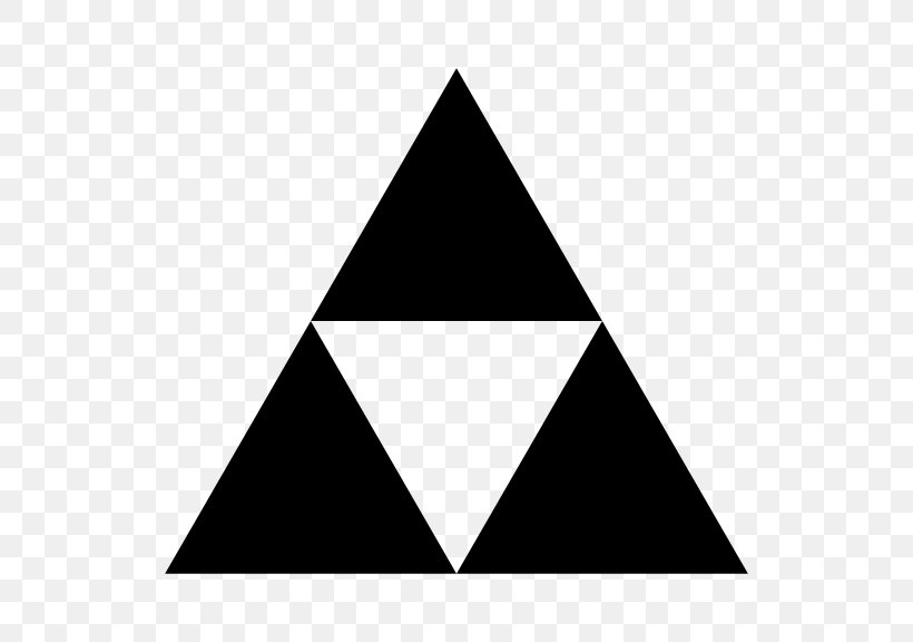 Triangle Shape Symbol Triforce, PNG, 576x576px, Triangle, Area, Black, Black And White, Brand Download Free