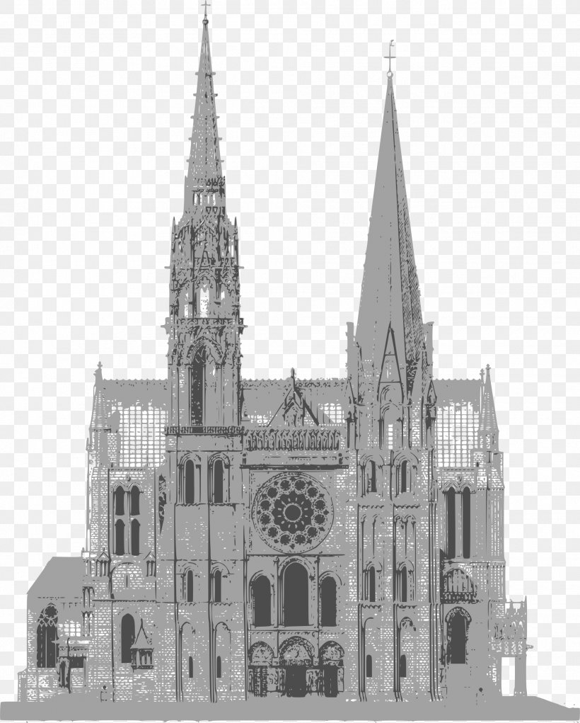 Chartres Cathedral Gothic Architecture Reims Cathedral Medieval Architecture, PNG, 1926x2400px, Chartres Cathedral, Amiens Cathedral, Architecture, Art, Black And White Download Free