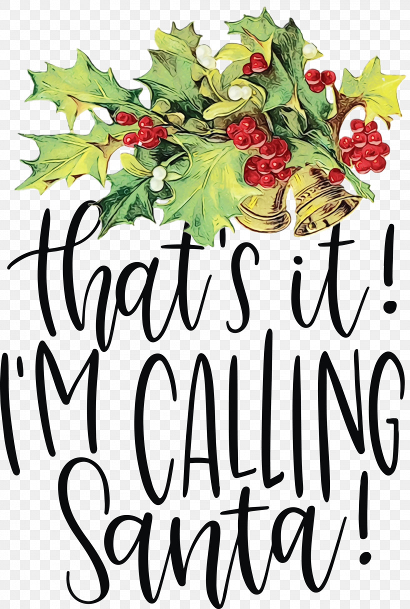 Floral Design, PNG, 2019x3000px, Calling Santa, Branching, Christmas, Cut Flowers, Flora Download Free
