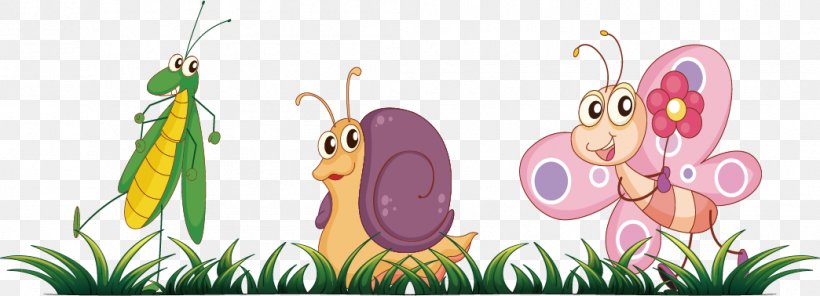 Insect Cartoon Clip Art, PNG, 1044x378px, Insect, Art, Cartoon, Drawing, Easter Download Free