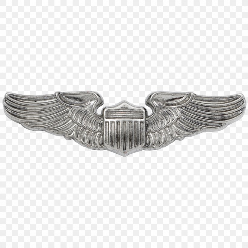 Second World War United States Aviator Badge 0506147919 United States Army Air Forces, PNG, 1000x1000px, Second World War, Air Force, Badge, Bracelet, Jewellery Download Free