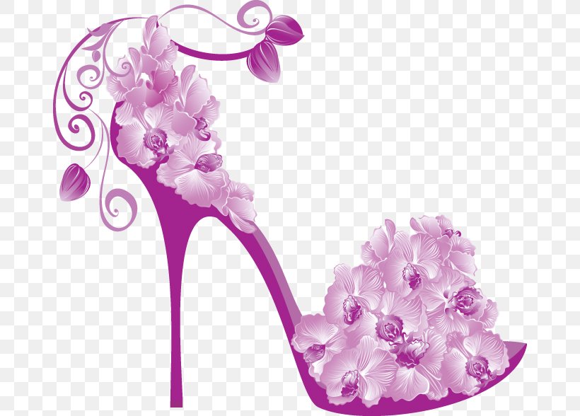Vector Graphics High-heeled Shoe Clip Art Design, PNG, 670x588px, Highheeled Shoe, Body Jewelry, Clothing, Cut Flowers, Drawing Download Free