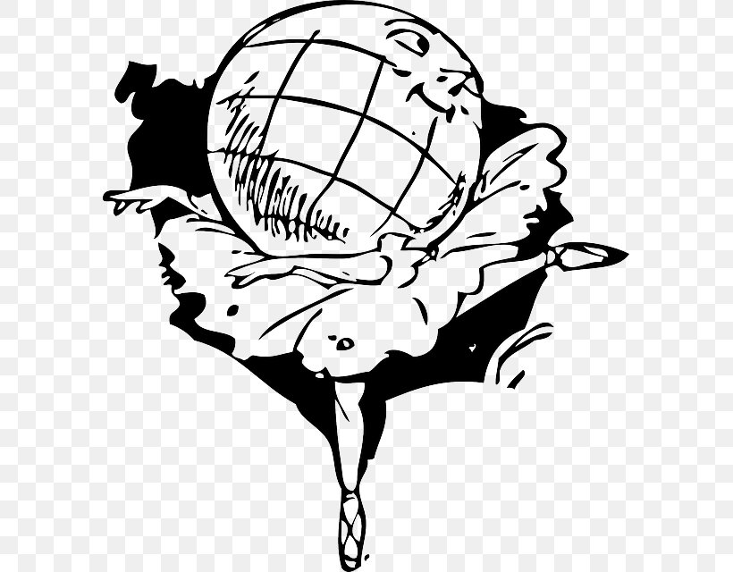 Earth World Ballet Dancer Vector Graphics Clip Art, PNG, 589x640px, Earth, Art, Ballet, Ballet Dancer, Blackandwhite Download Free