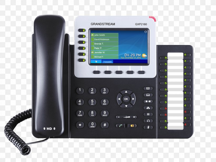 Grandstream Networks Grandstream GXP2160 VoIP Phone Telephone Voice Over IP, PNG, 1600x1200px, Grandstream Networks, Business, Business Telephone System, Communication, Corded Phone Download Free