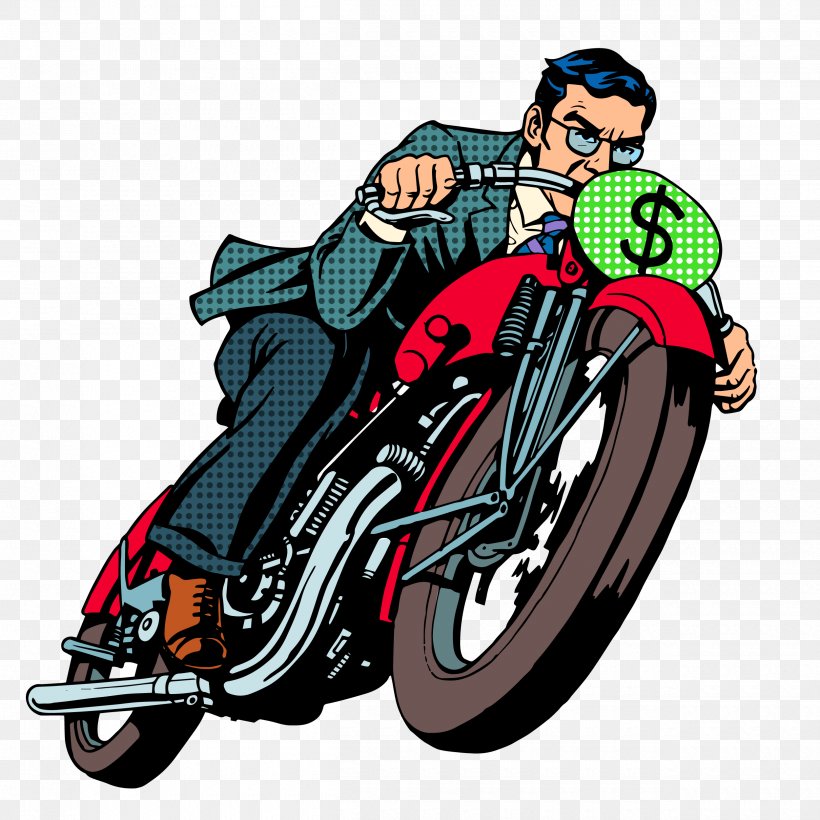 Motorcycle Business Pop Art Illustration, PNG, 2500x2500px, Motorcycle, Auto Race, Automotive Design, Bicycle, Bicycle Accessory Download Free