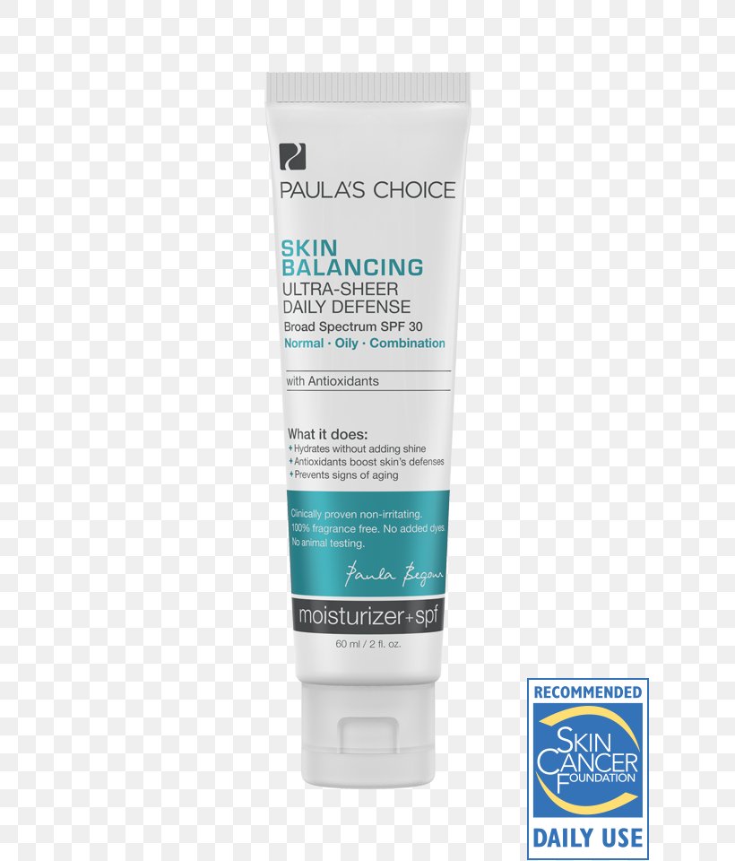Sunscreen Paula's Choice Skin Balancing Ultrasheer Daily Defense Moisturizer Factor De Protección Solar Skin Care, PNG, 630x960px, Sunscreen, Cleanser, Cream, Human Skin, Lotion Download Free