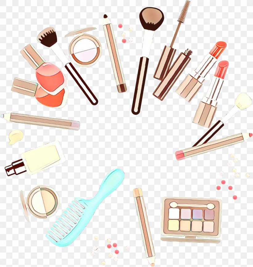 Cosmetics Makeup Brushes Material Property, PNG, 1338x1416px, Cartoon, Cosmetics, Makeup Brushes, Material Property Download Free