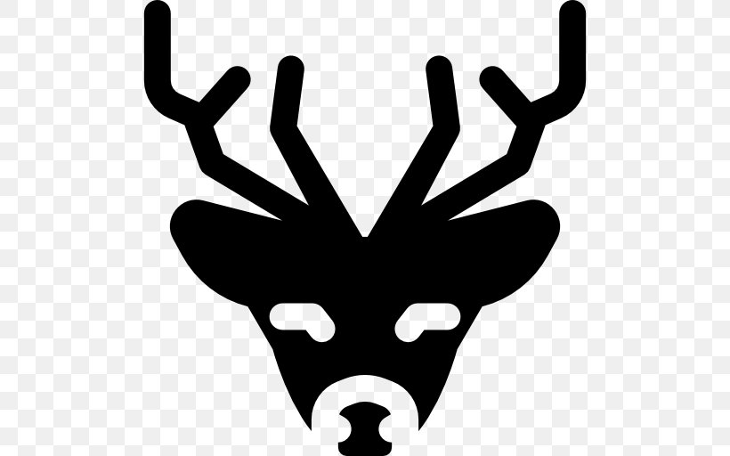 Reindeer Antler Silhouette Black Clip Art, PNG, 512x512px, Reindeer, Antler, Artwork, Black, Black And White Download Free