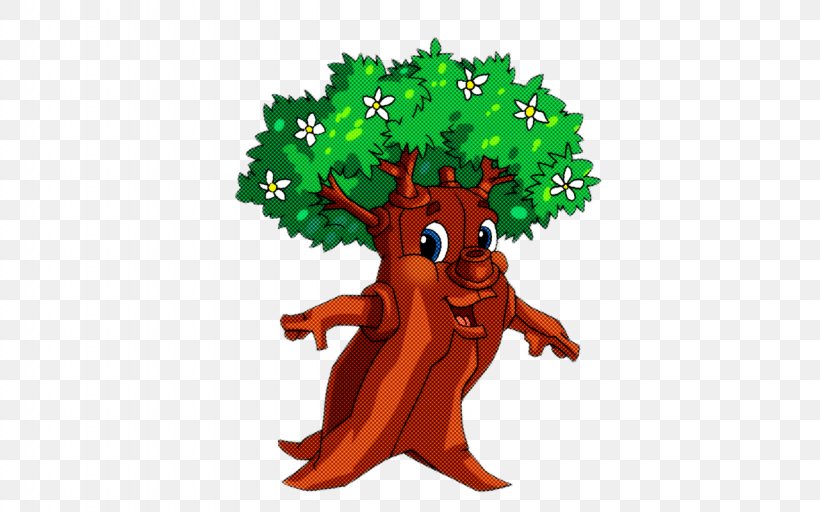 Cartoon Green Tree Woody Plant Plant, PNG, 1280x800px, Cartoon, Animation, Green, Plant, Tree Download Free