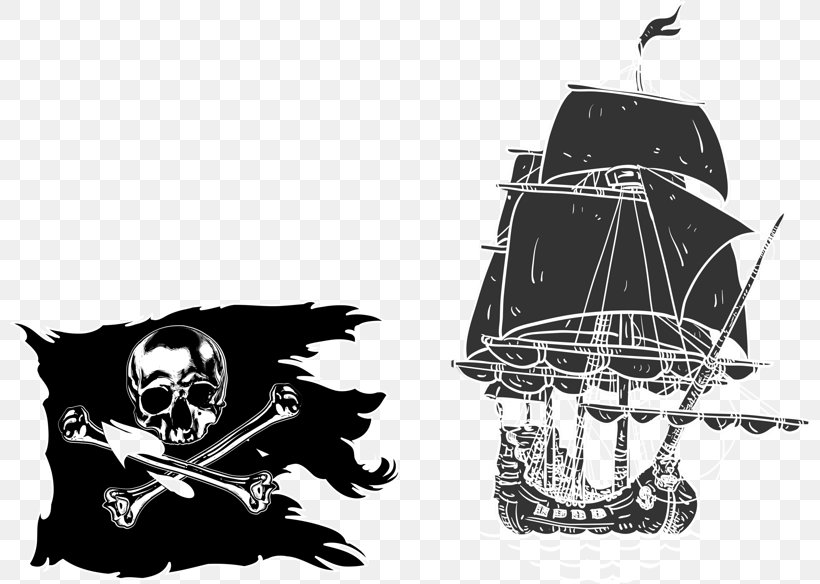 Jolly Roger Skull And Crossbones Royalty-free Illustration, PNG, 800x584px, Jolly Roger, Black And White, Brand, Fictional Character, Human Skull Symbolism Download Free