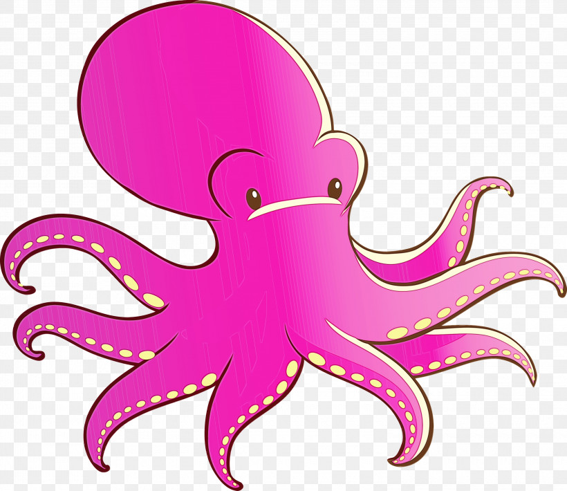 Octopus Giant Pacific Octopus Pink Octopus Magenta, PNG, 3000x2601px, Watercolor Octopus, Giant Pacific Octopus, Magenta, Material Property, Octopus Download Free