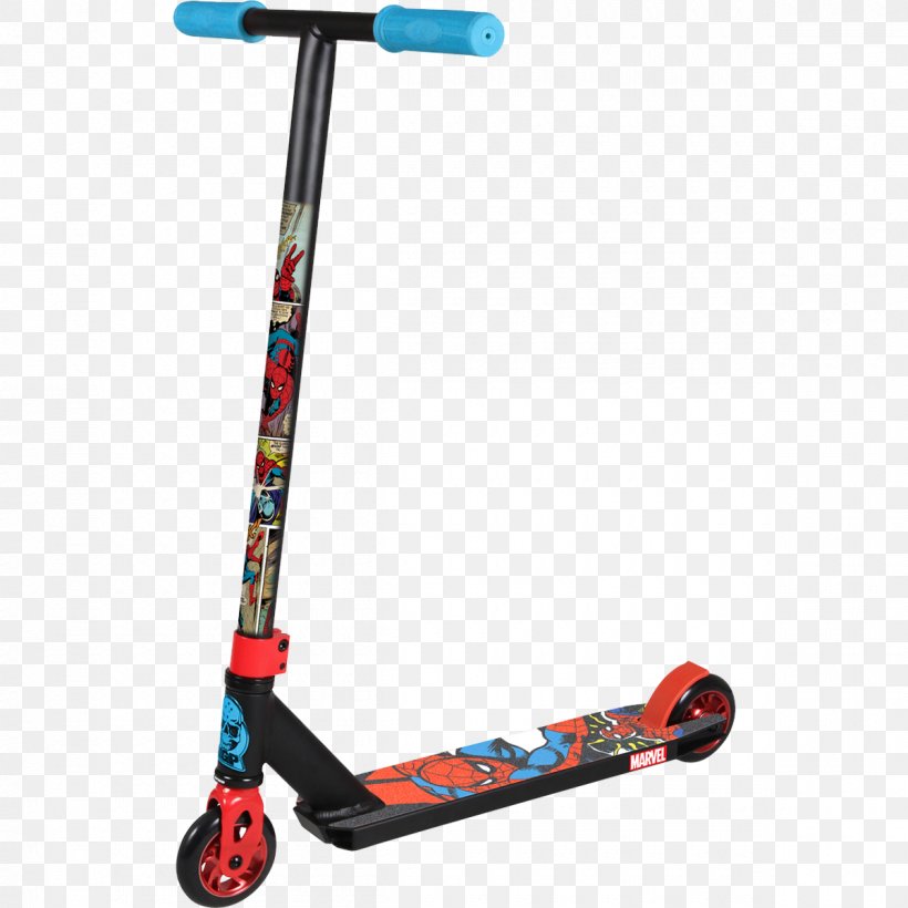 Kick Scooter Spider-Man Stuntscooter Motorcycle, PNG, 1200x1200px, Scooter, Bicycle, Brake, Captain America Civil War, Cart Download Free