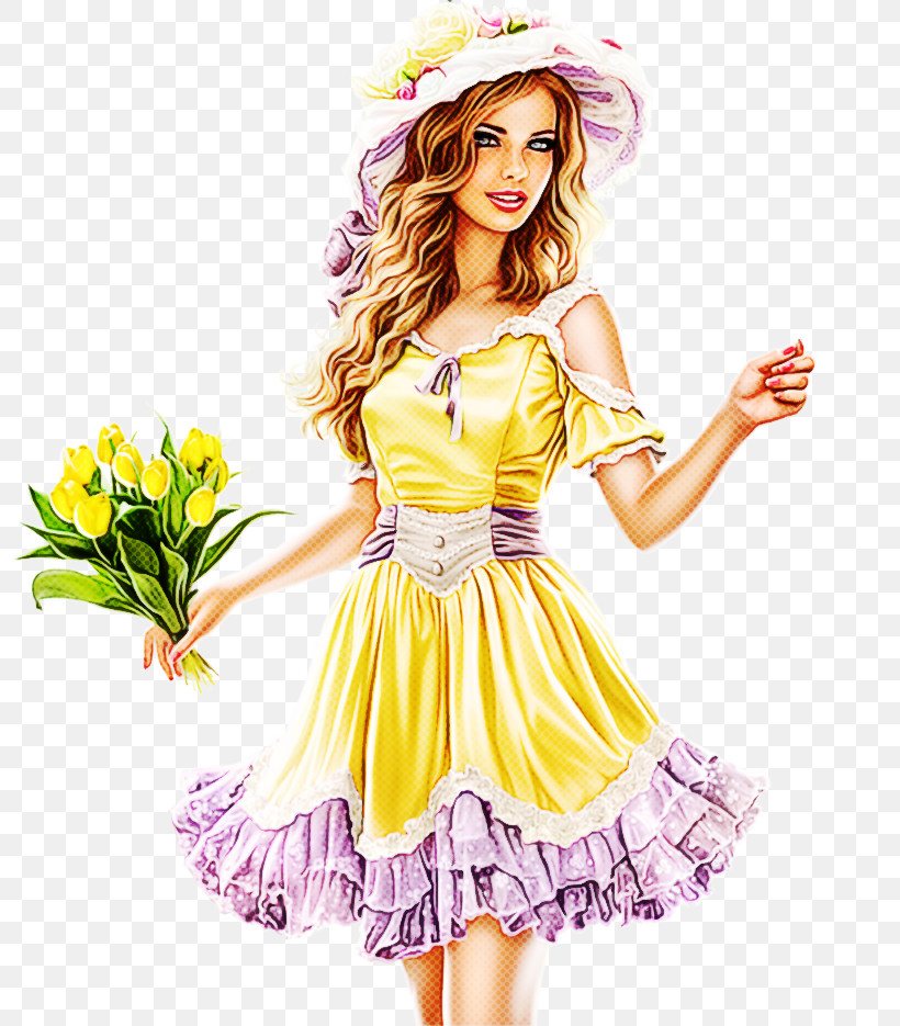 Clothing Day Dress Yellow Costume Pink, PNG, 800x935px, Clothing, Abdomen, Cocktail Dress, Costume, Costume Accessory Download Free