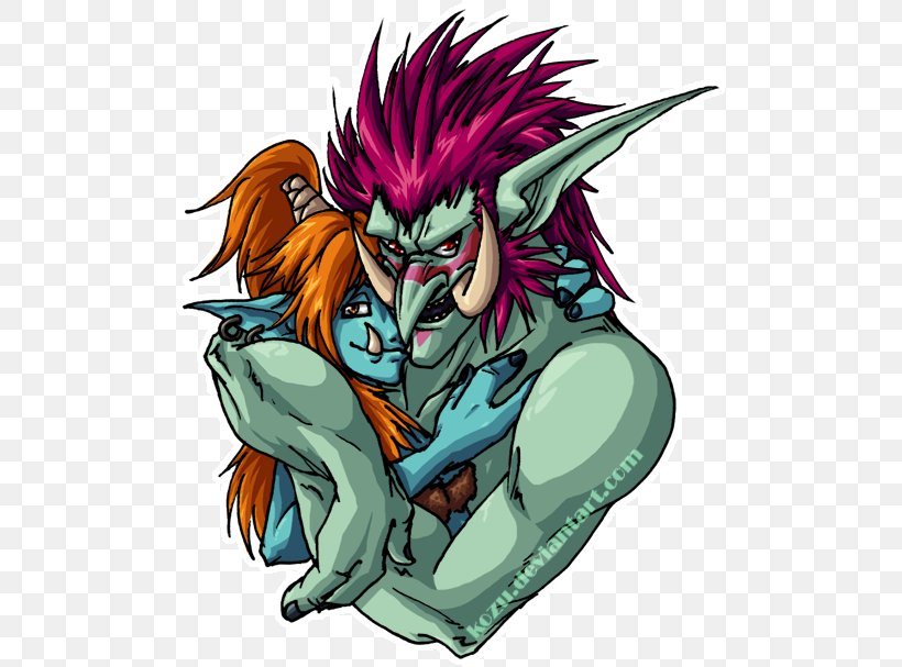 World Of Warcraft Goblin Troll Video Game Drawing, PNG, 503x607px, Watercolor, Cartoon, Flower, Frame, Heart Download Free