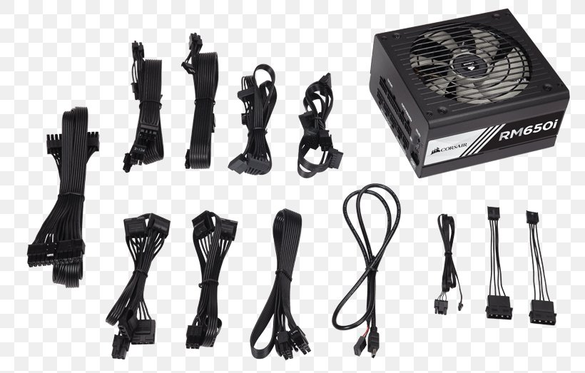 Power Supply Unit AC Adapter 80 Plus Power Converters CORSAIR Enthusiast Gold Series RM650i, PNG, 800x523px, 80 Plus, Power Supply Unit, Ac Adapter, Atx, Camera Accessory Download Free