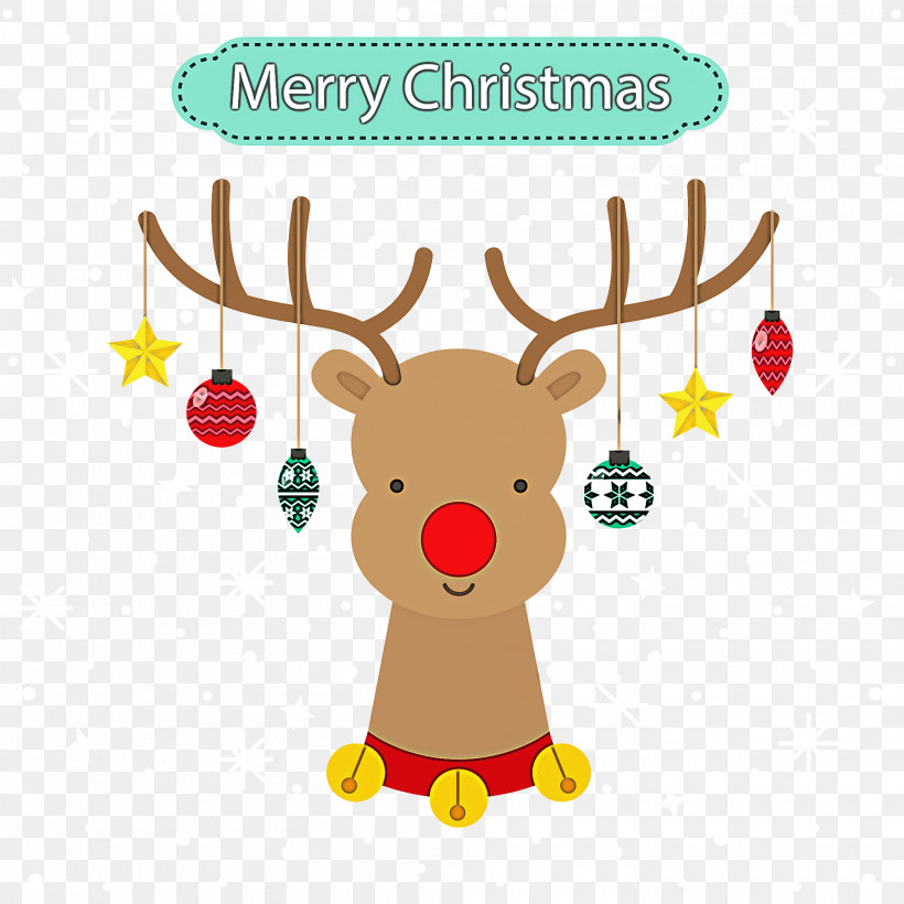 Reindeer, PNG, 2000x2000px, Cartoon, Deer, Fawn, Happy, Head Download Free