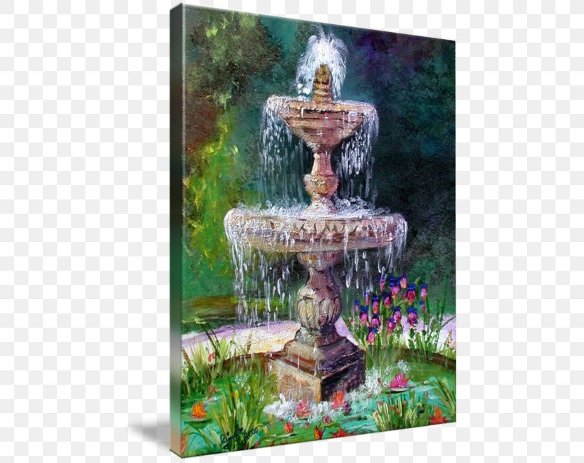 Painting Gardens Fountain Art, PNG, 473x650px, Painting, Art, Art Exhibition, Artist, Artwork Download Free