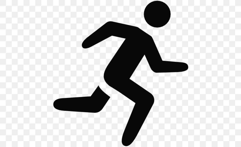 Running Sport, PNG, 500x500px, Running, Area, Arm, Black, Black And White Download Free