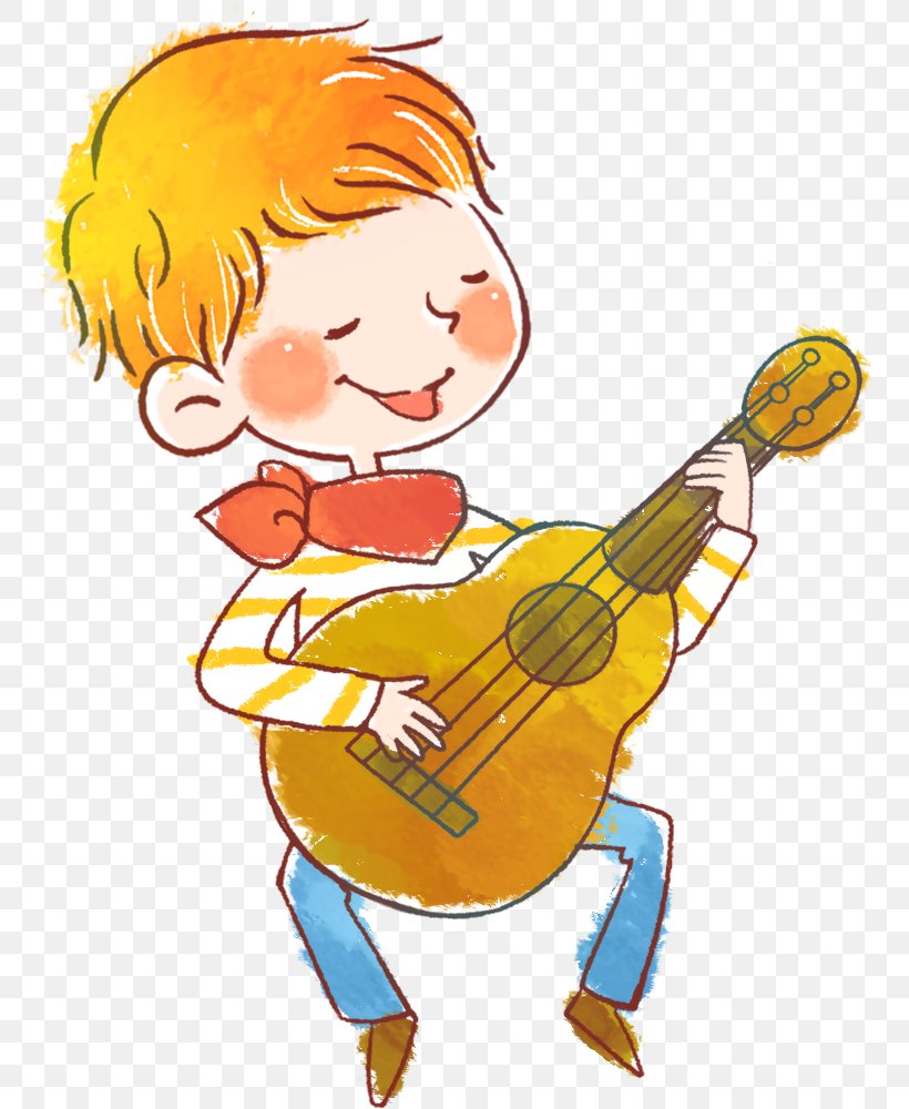 Guitar Child Cartoon, PNG, 756x1000px, Watercolor, Cartoon, Flower, Frame, Heart Download Free